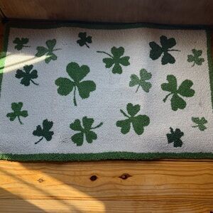 Green Shamrock Doormat